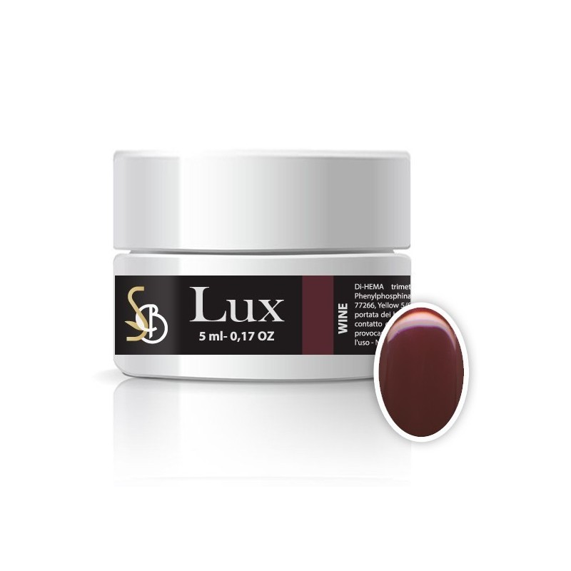 Gel nail art marrone/rosso - Wine