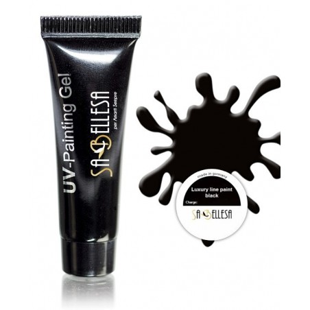 Painting Gel UV in pasta nero - gel nail art