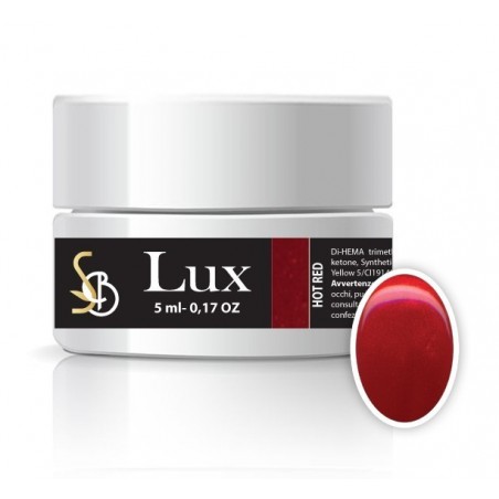 Gel color rosso intenso metallizzato senza dispersione - gel nail art