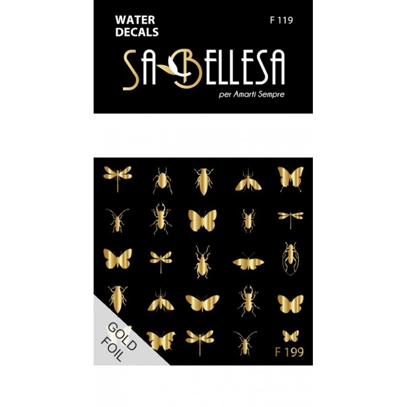 Water Decal F 199 gold