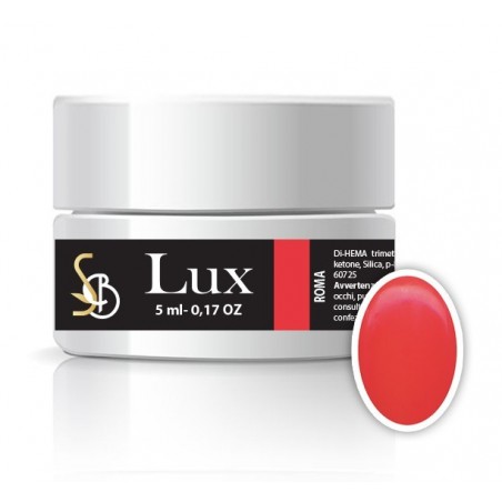 Gel color rosso corallo senza dispersione - gel nail art