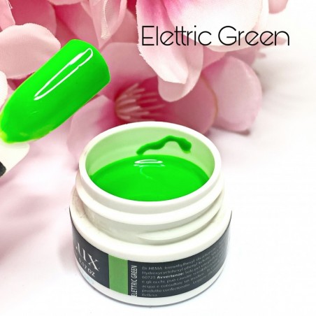 Gel nail art verde neon - Elettric Green