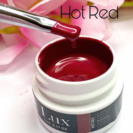 Gel nail art rosso metallizzato - Hot Red