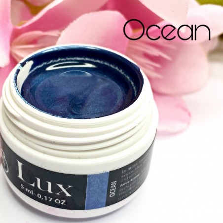 Gel nail art blu metallizzato - Ocean