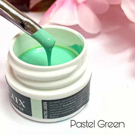Gel nail art verde pastello - Pastel Green