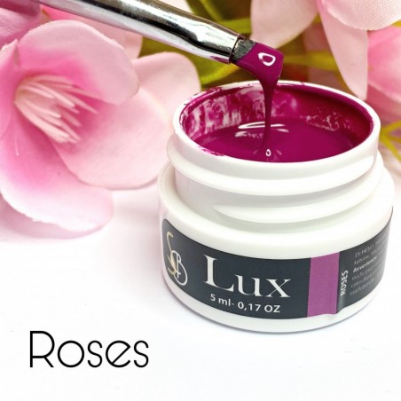 Gel nail art fucsia/viola - Roses