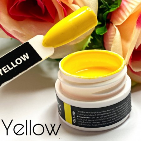 Gel nail art giallo puro - Yellow