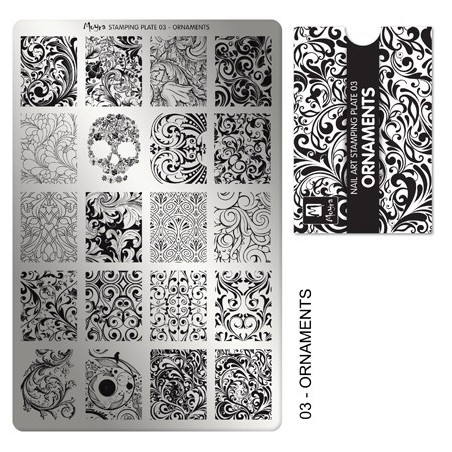 Stamping Plate Moyra ornamenti per decorazioni nail art