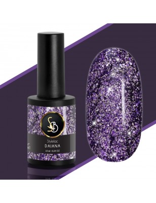 Smalto semipermanente viola glitter