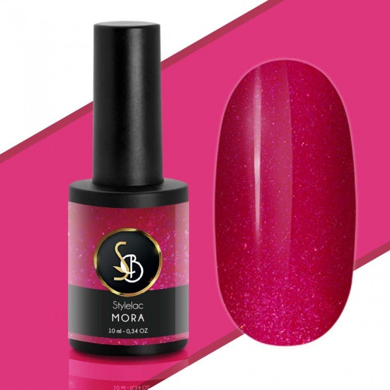 Smalto semipermanente Fucsia microglitterato - Mora - New