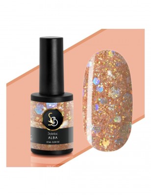 Kit unghie - Smalto semipermanente Rose Gold Glitterato Multicolor Alba