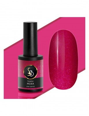 Kit unghie - Smalto semipermanente Fucsia microglitterato Mora