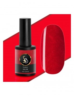 Kit unghie - Smalto semipermanente Rosso metallizzato Julia