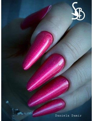 Smalto semipermanente Fucsia microglitterato - Mora - New