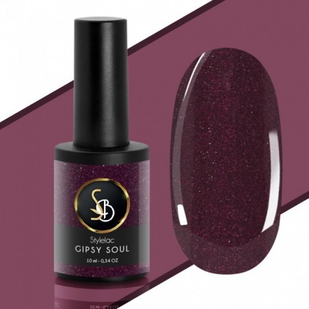Smalto semipermanente bordeaux glitterato - Gipsy Soul