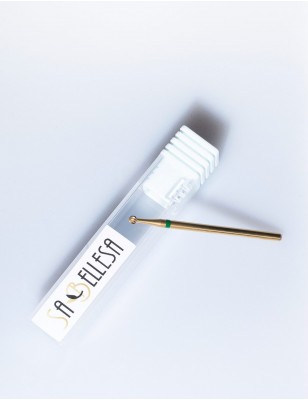 Punta sferica per calli grana medio-alta fascia verde oro